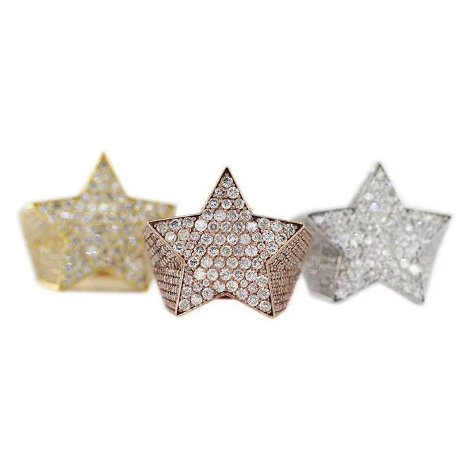 Custom Diamond Star Ring