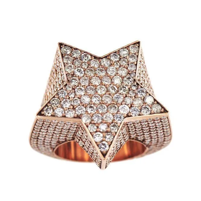 Custom Diamond Star Ring