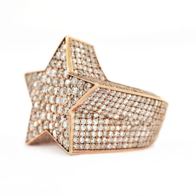 Custom Diamond Star Ring