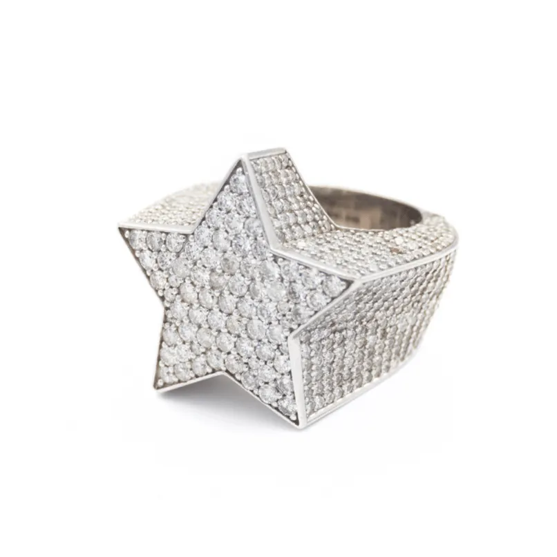Custom Diamond Star Ring