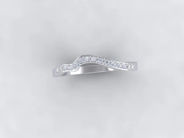 Custom Engagement Ring in 14kt White Gold