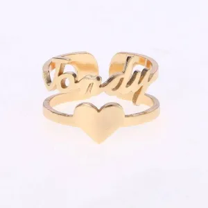 Custom Name Ring with Heart
