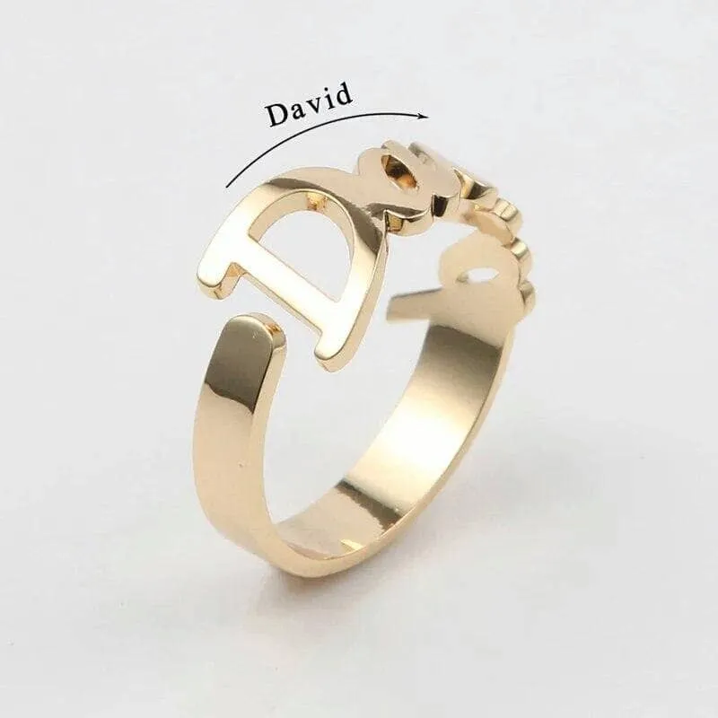 Custom Nameplate Free Size Ring