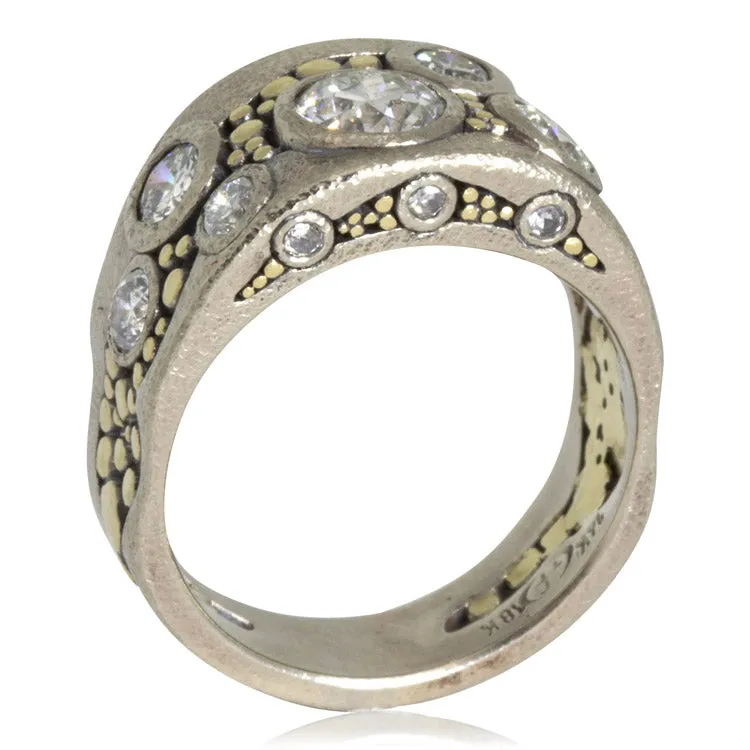 Custom Raised River Pebbles Ring