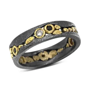 Custom River Pebbles Diamond Band