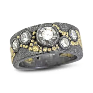 Custom River Pebbles Diamond Ring
