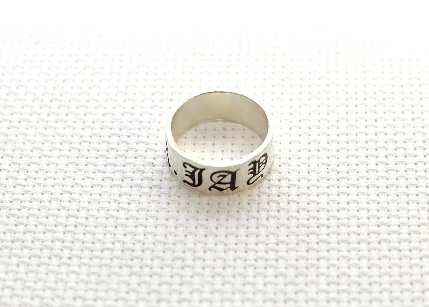 Custom Sterling Silver Name Ring