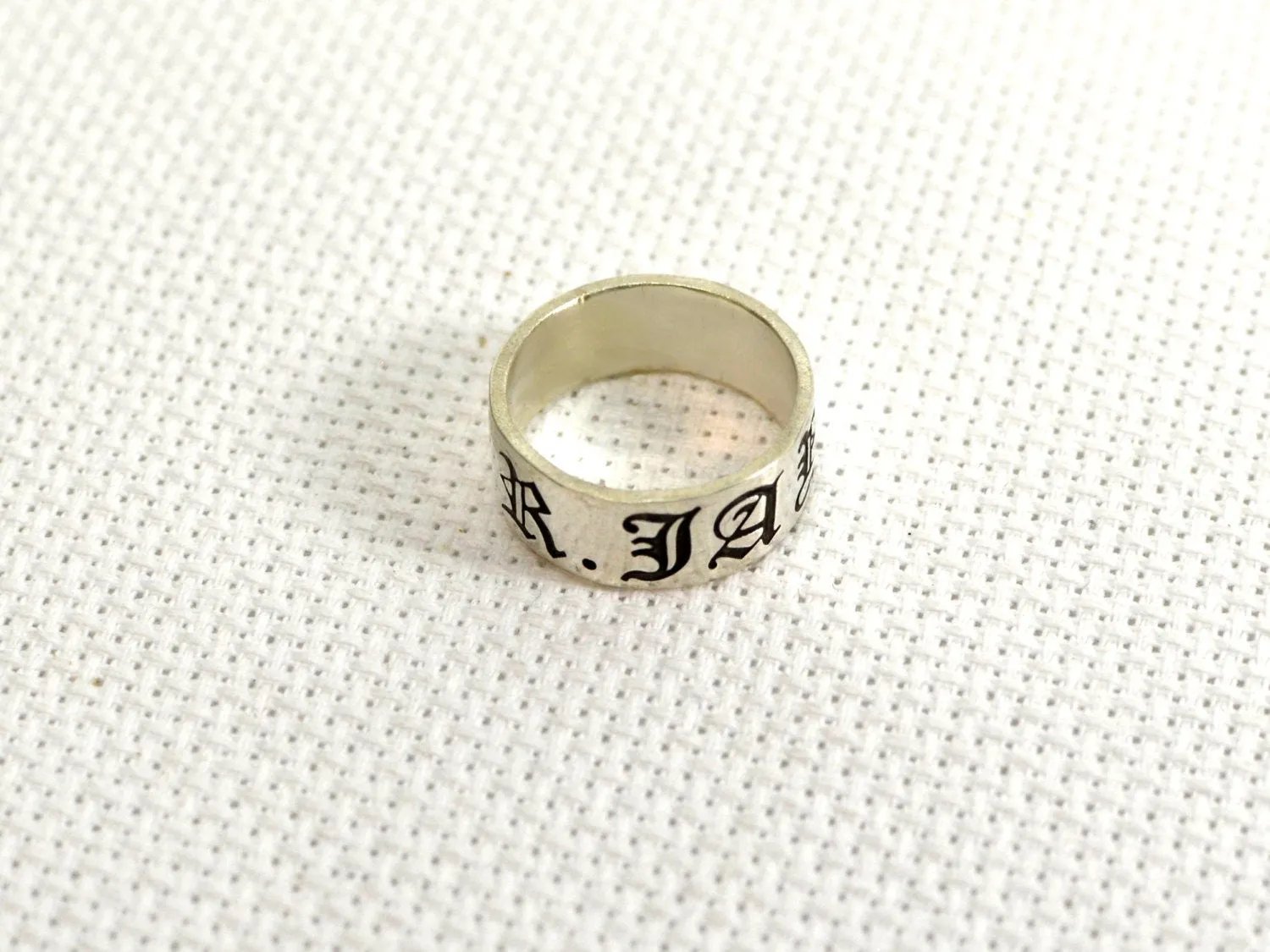 Custom Sterling Silver Name Ring