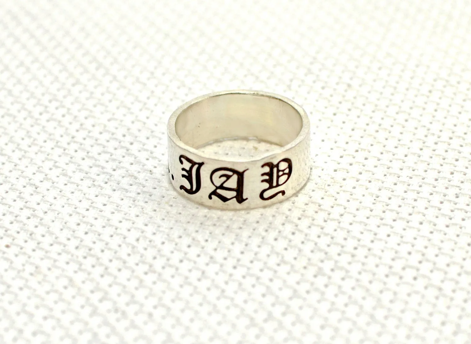 Custom Sterling Silver Name Ring