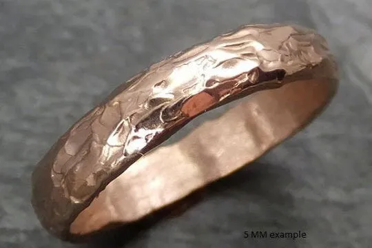 Custom Wedding bands 14k / 18k gold textured wedding rings Wedding Set byAngeline recycled gold