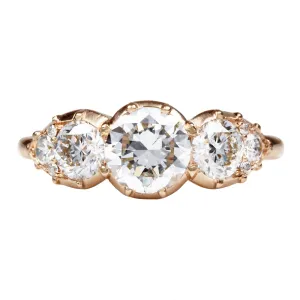 Cutaway Three Stone Diamond Ring