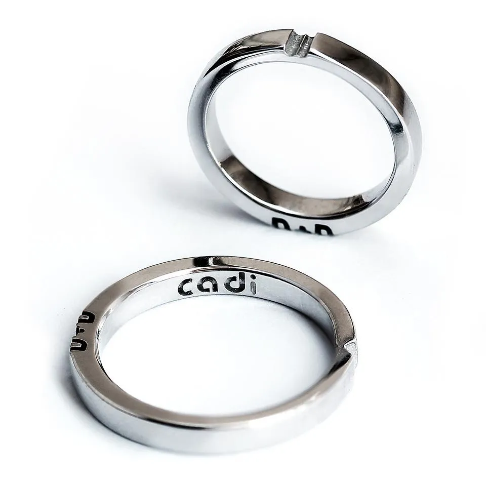 Cute initials matching rings