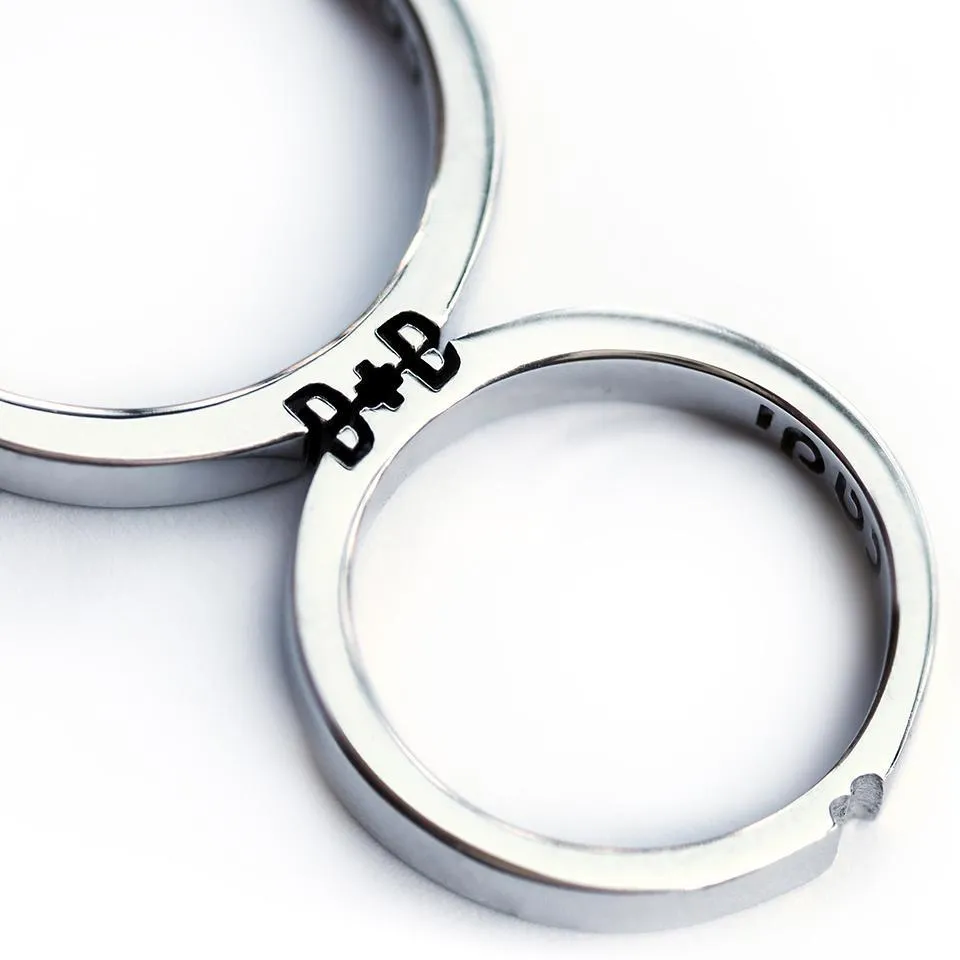 Cute initials matching rings