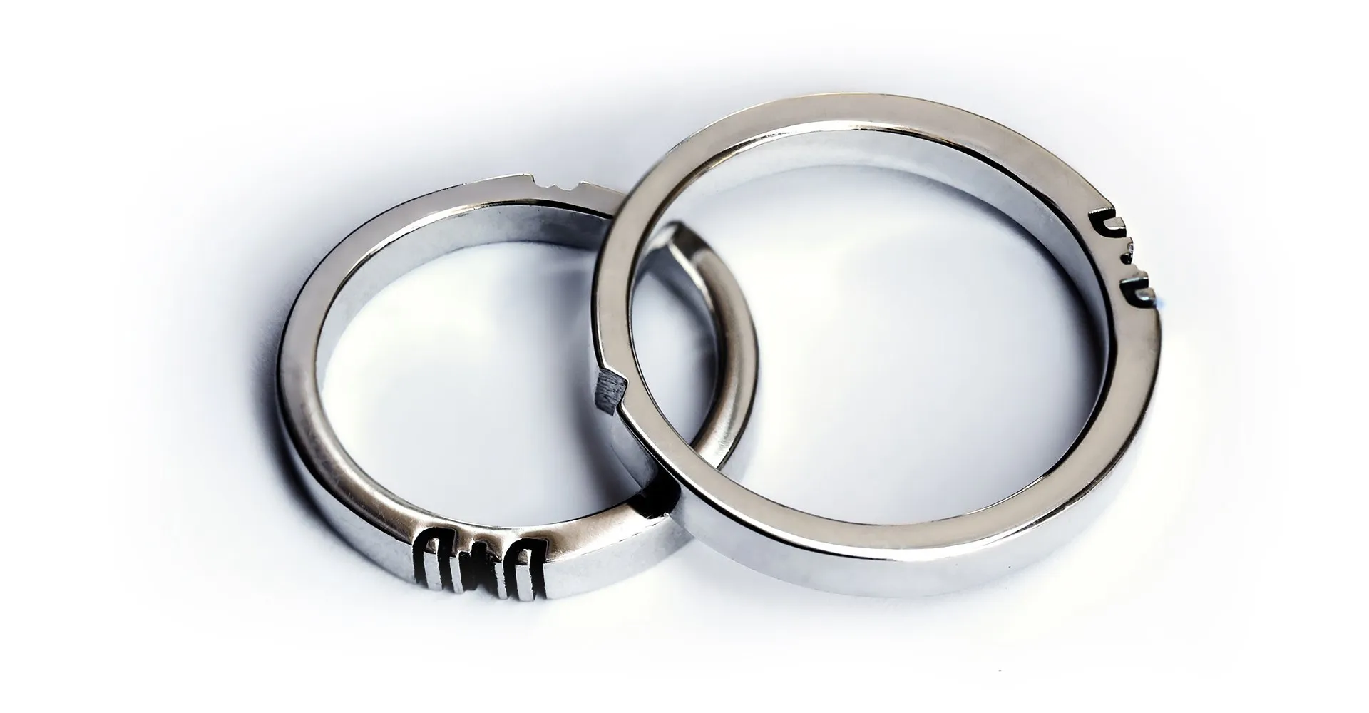 Cute initials matching rings