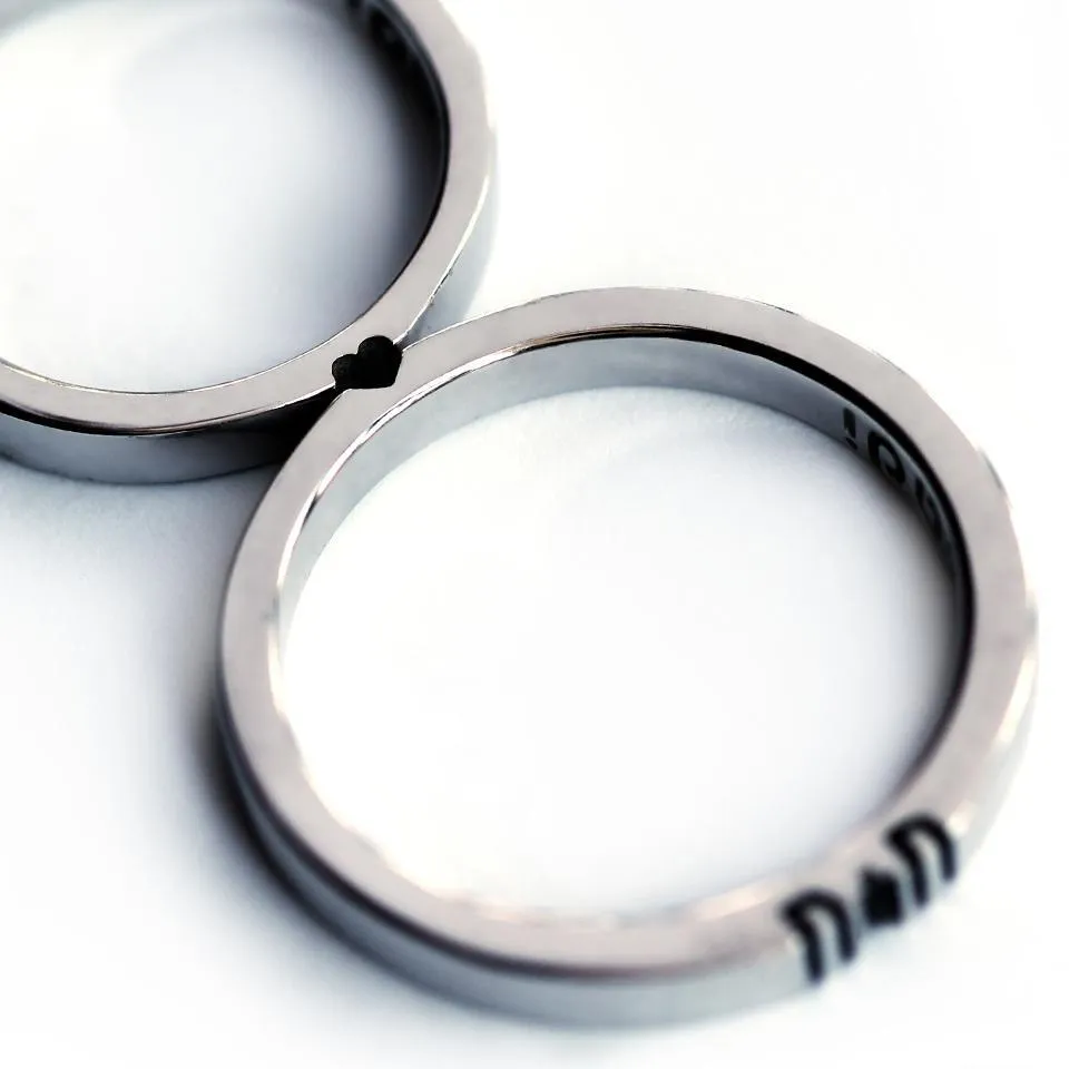 Cute initials matching rings