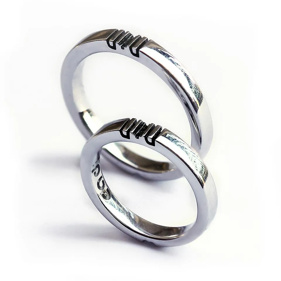 Cute initials matching rings