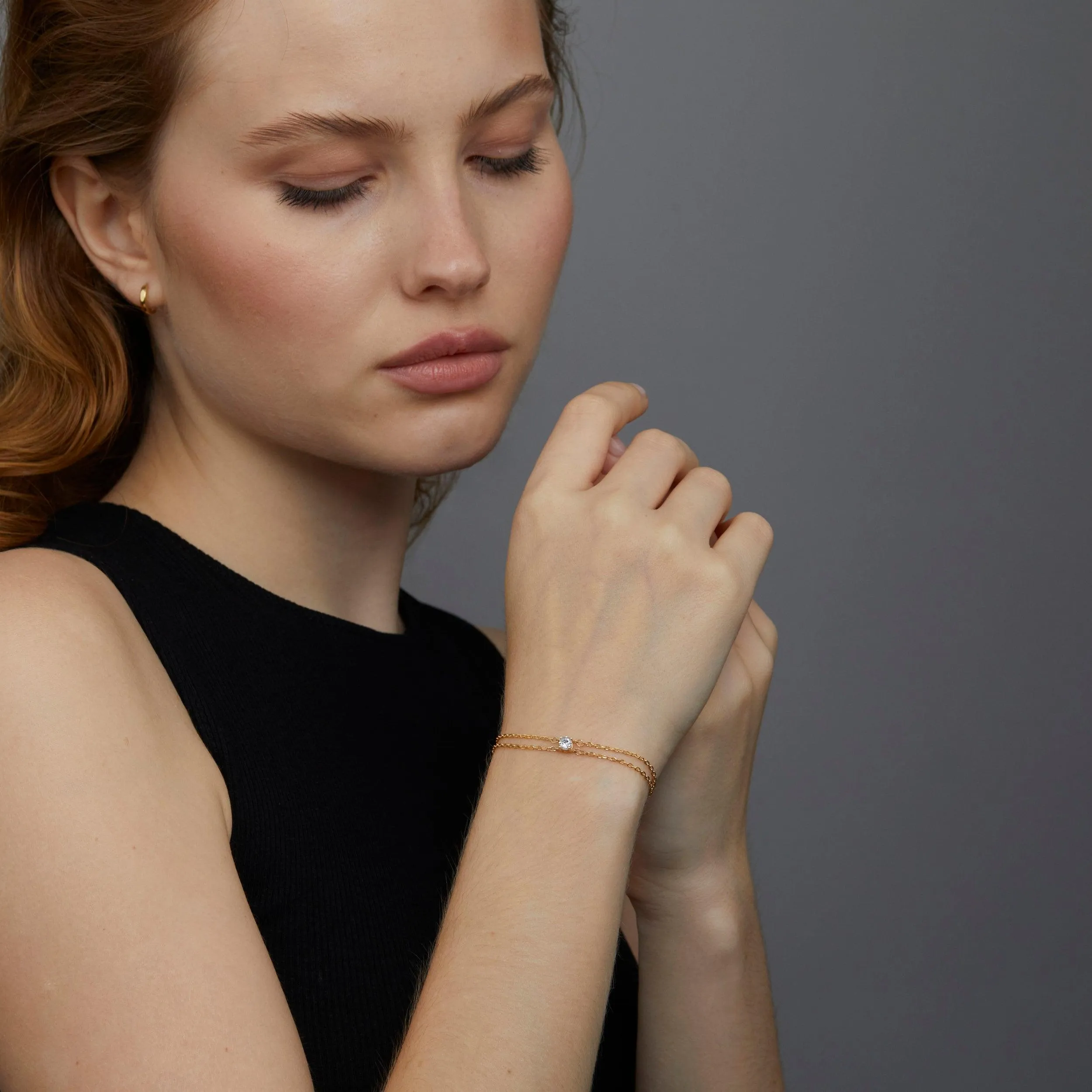 CZ Diamond Bracelet - 18K Gold Vermeil