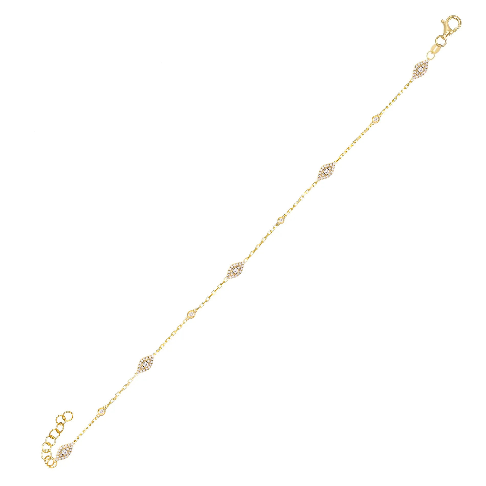 CZ Evil Eye Anklet