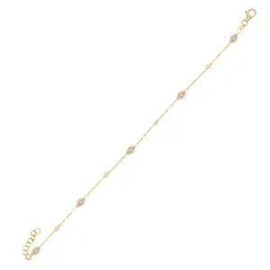 CZ Evil Eye Anklet