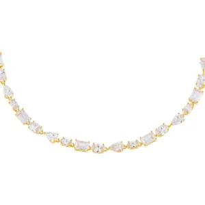 CZ Multi Shape Stone Choker