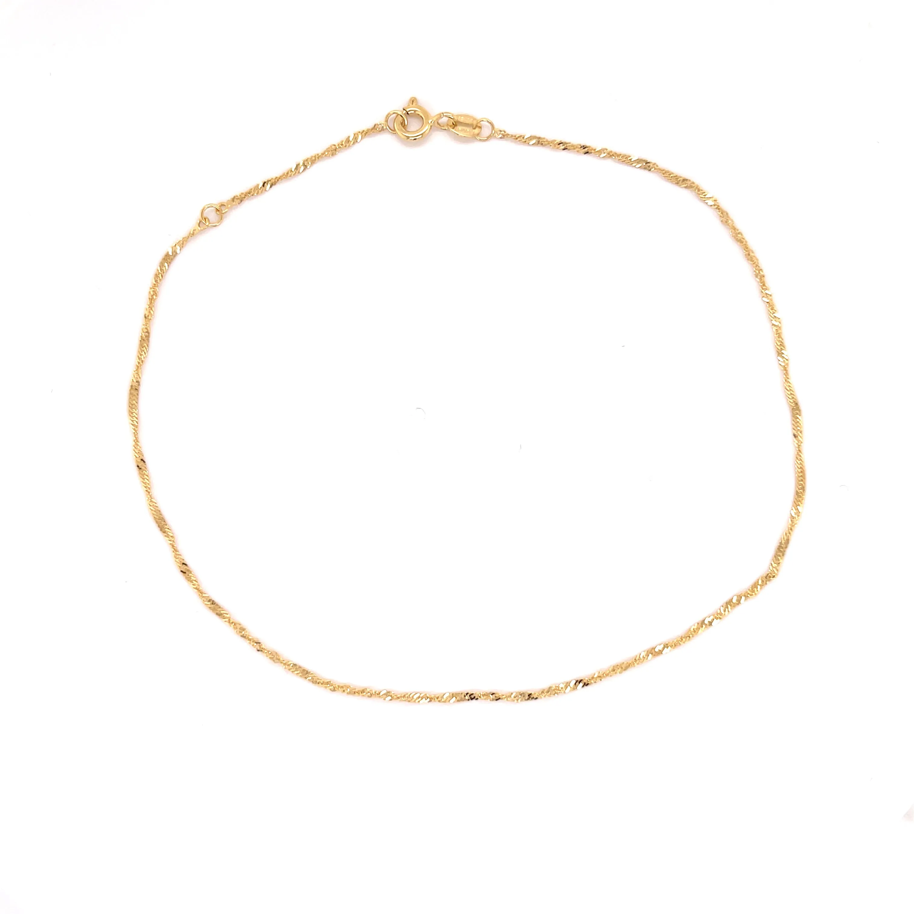 Dainty 14K Gold Singapore Anklet
