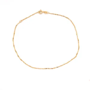 Dainty 14K Gold Singapore Anklet