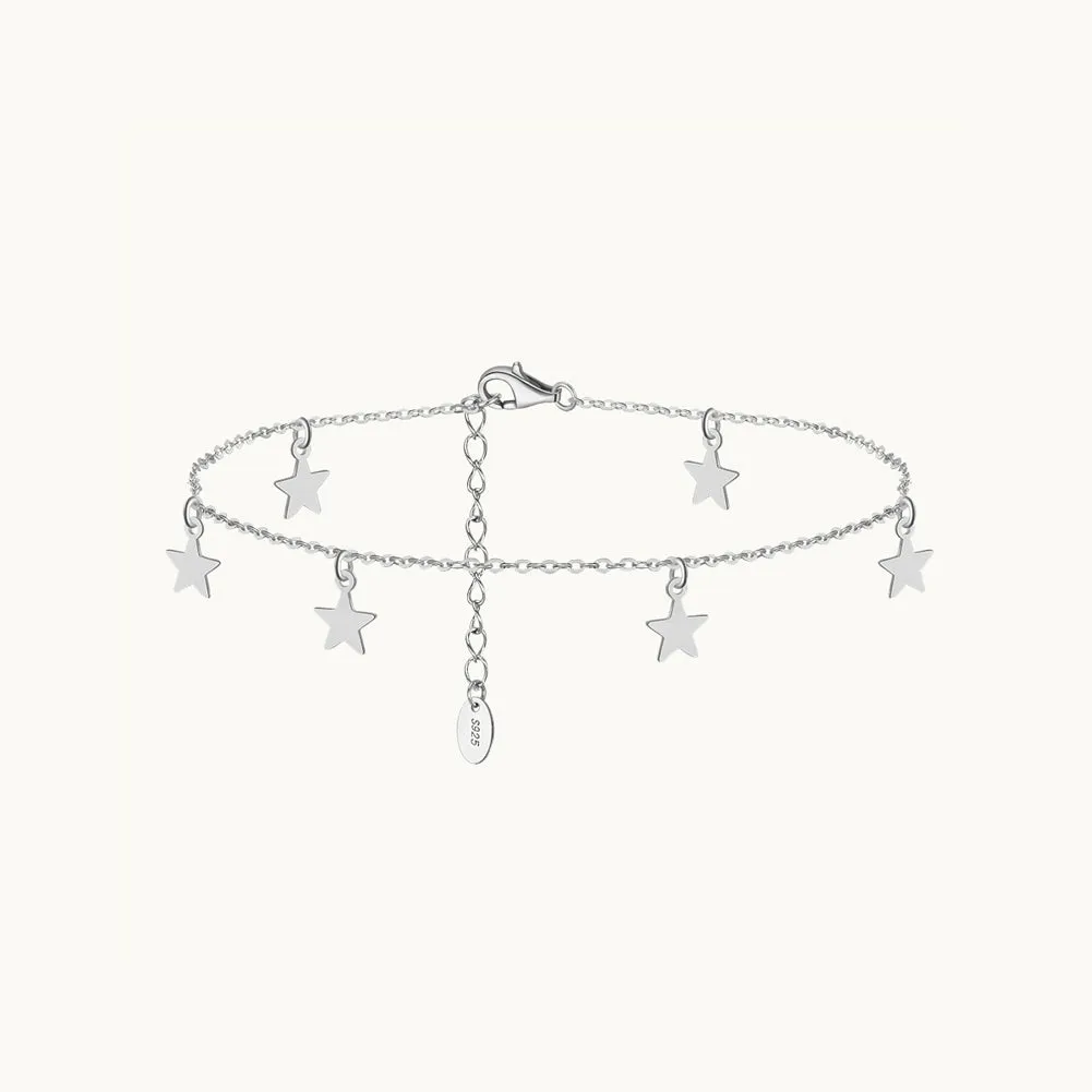 Dangling Star Chain Anklet