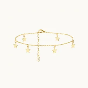 Dangling Star Chain Anklet