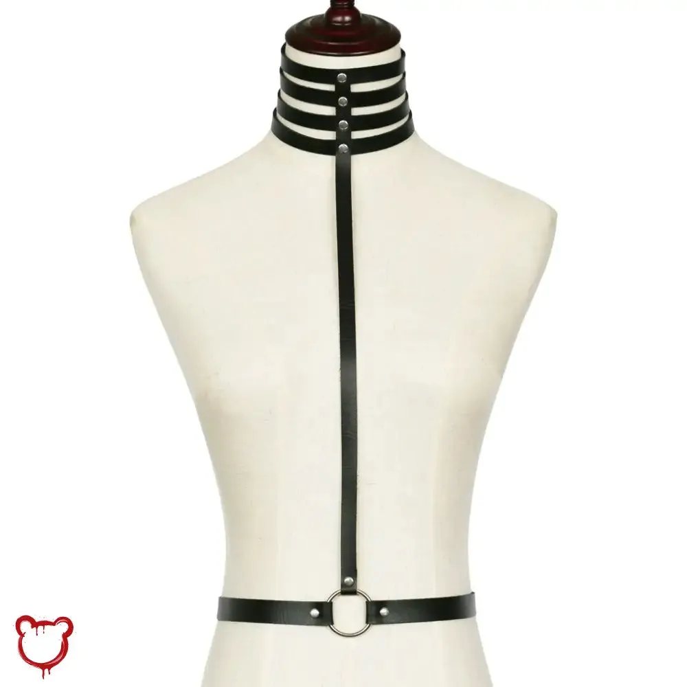 Dark Gothic Choker Harness