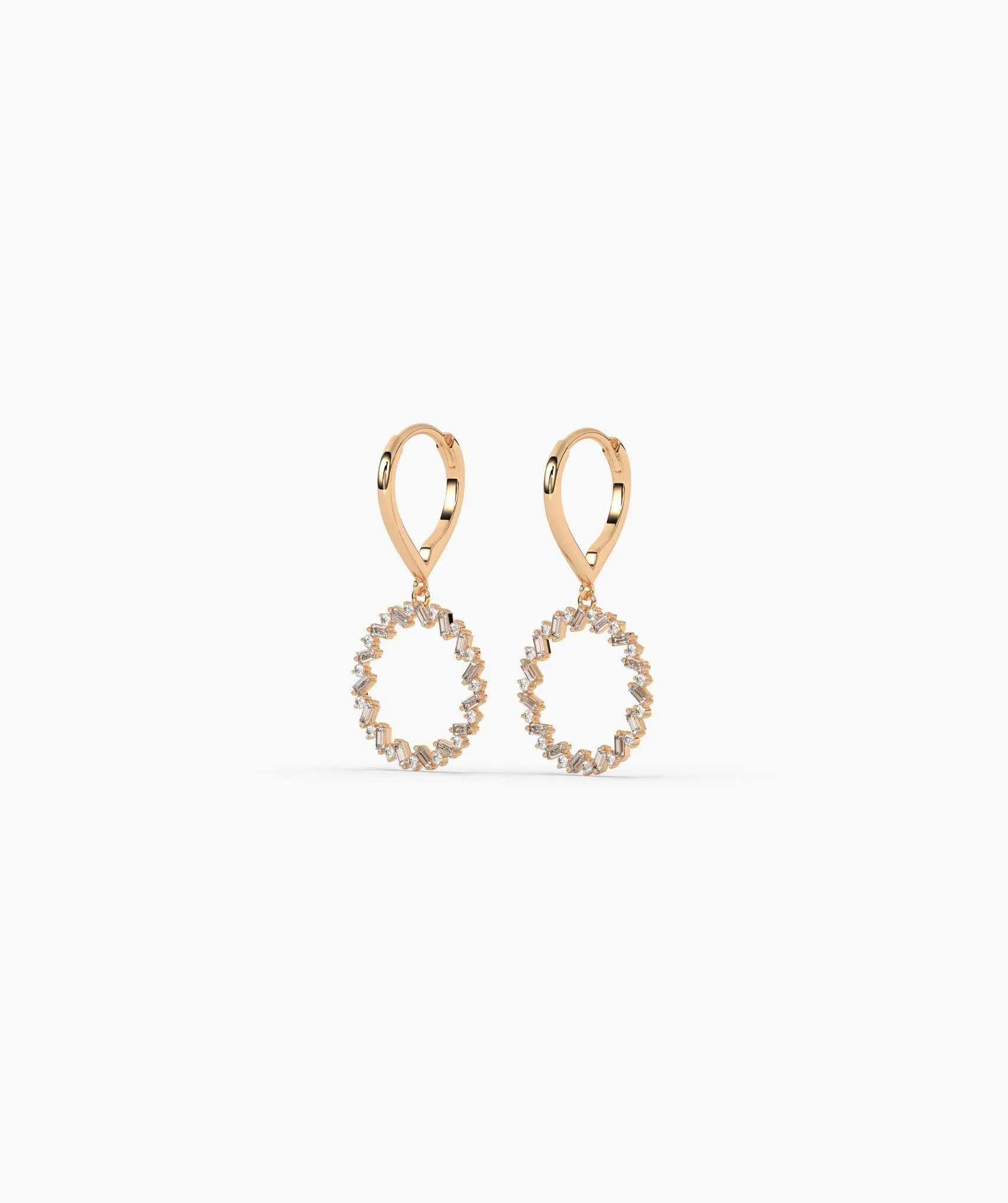 Dazzling Diamond Circlet Hoop Earrings