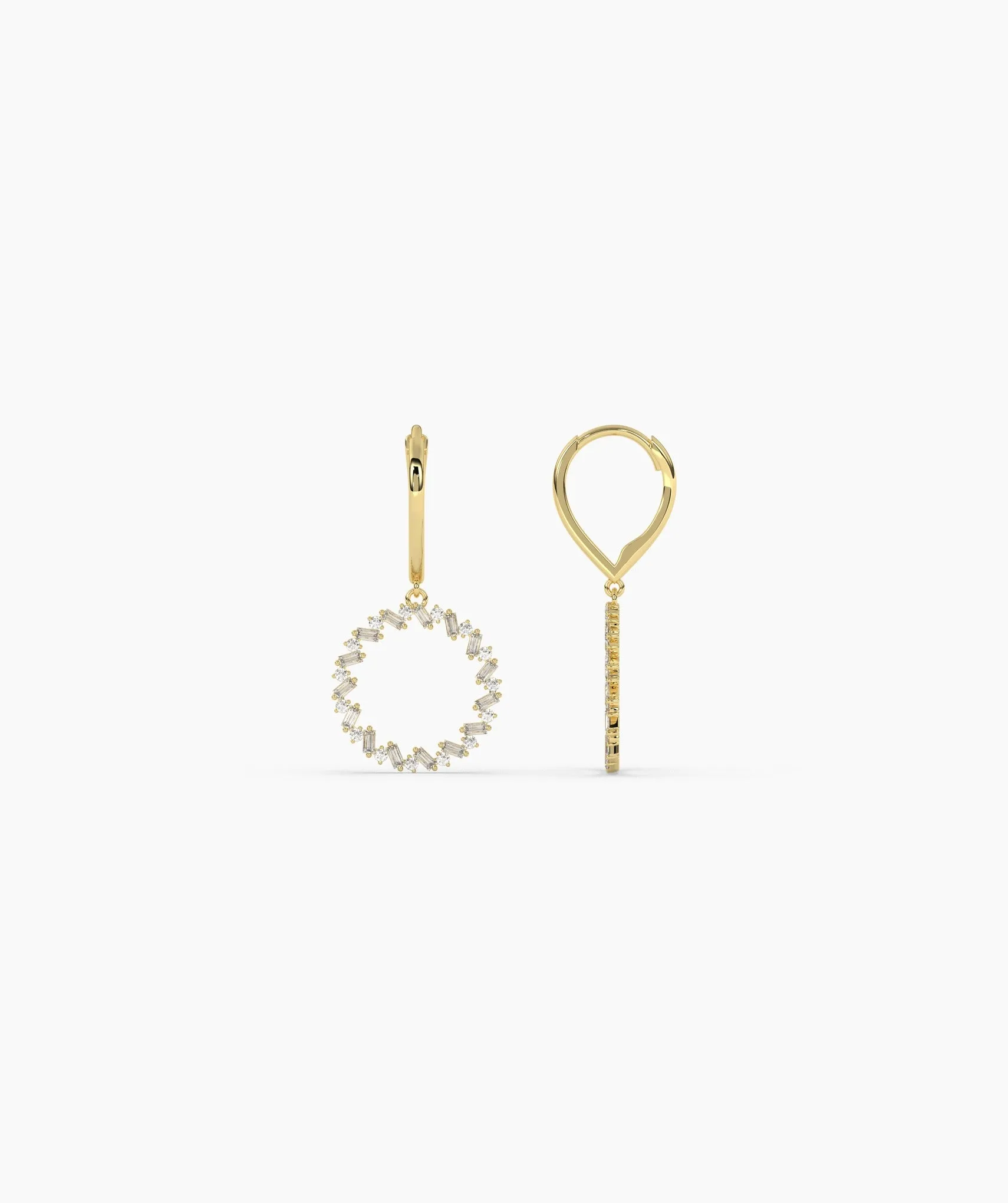 Dazzling Diamond Circlet Hoop Earrings