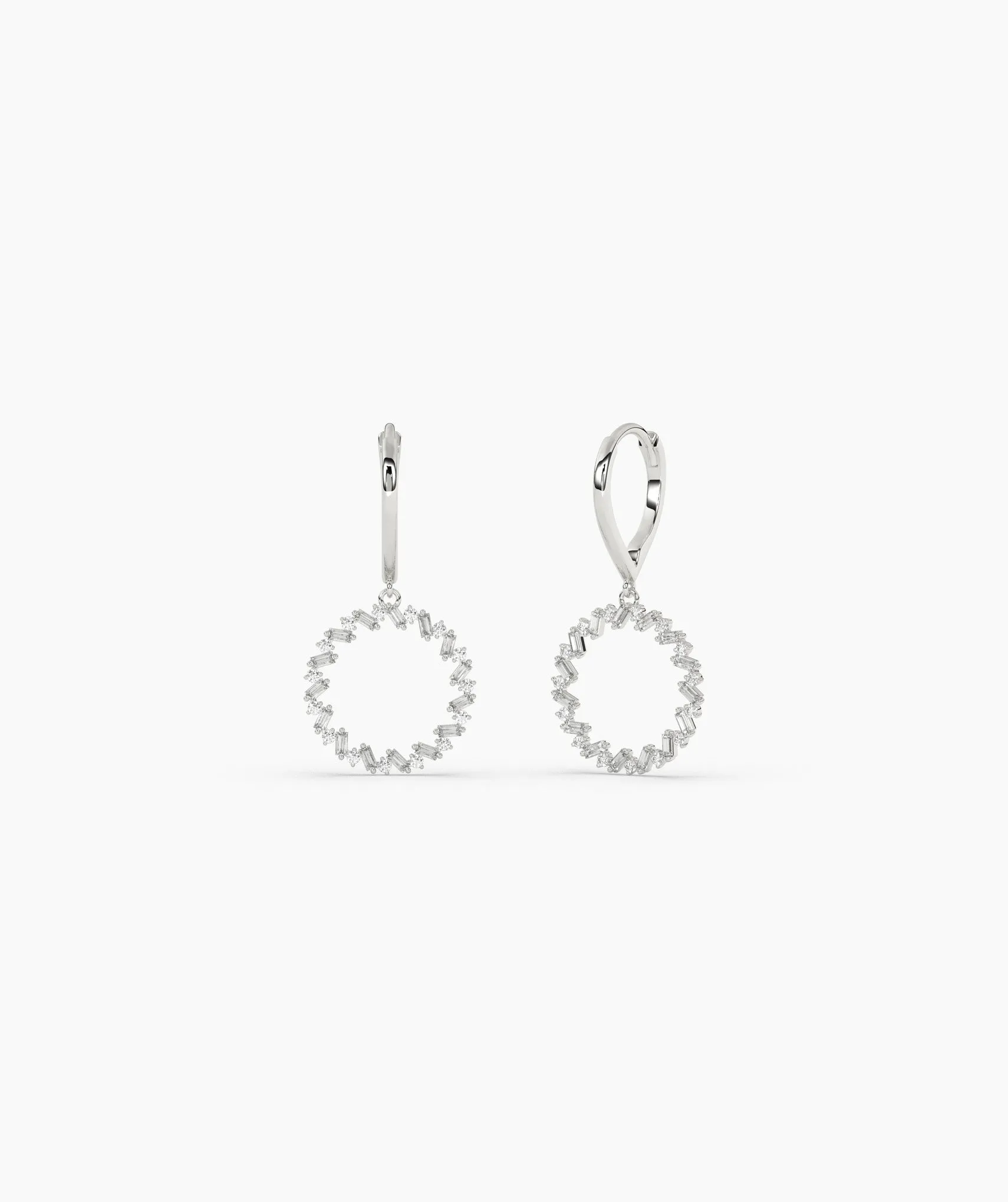 Dazzling Diamond Circlet Hoop Earrings