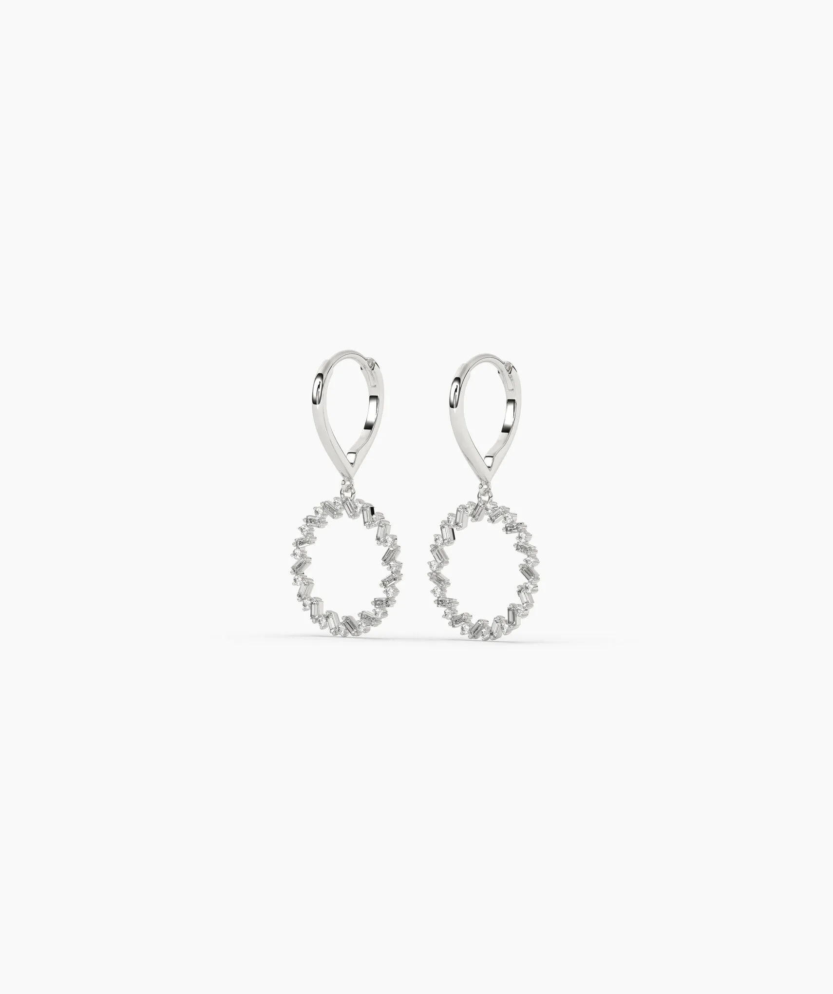 Dazzling Diamond Circlet Hoop Earrings