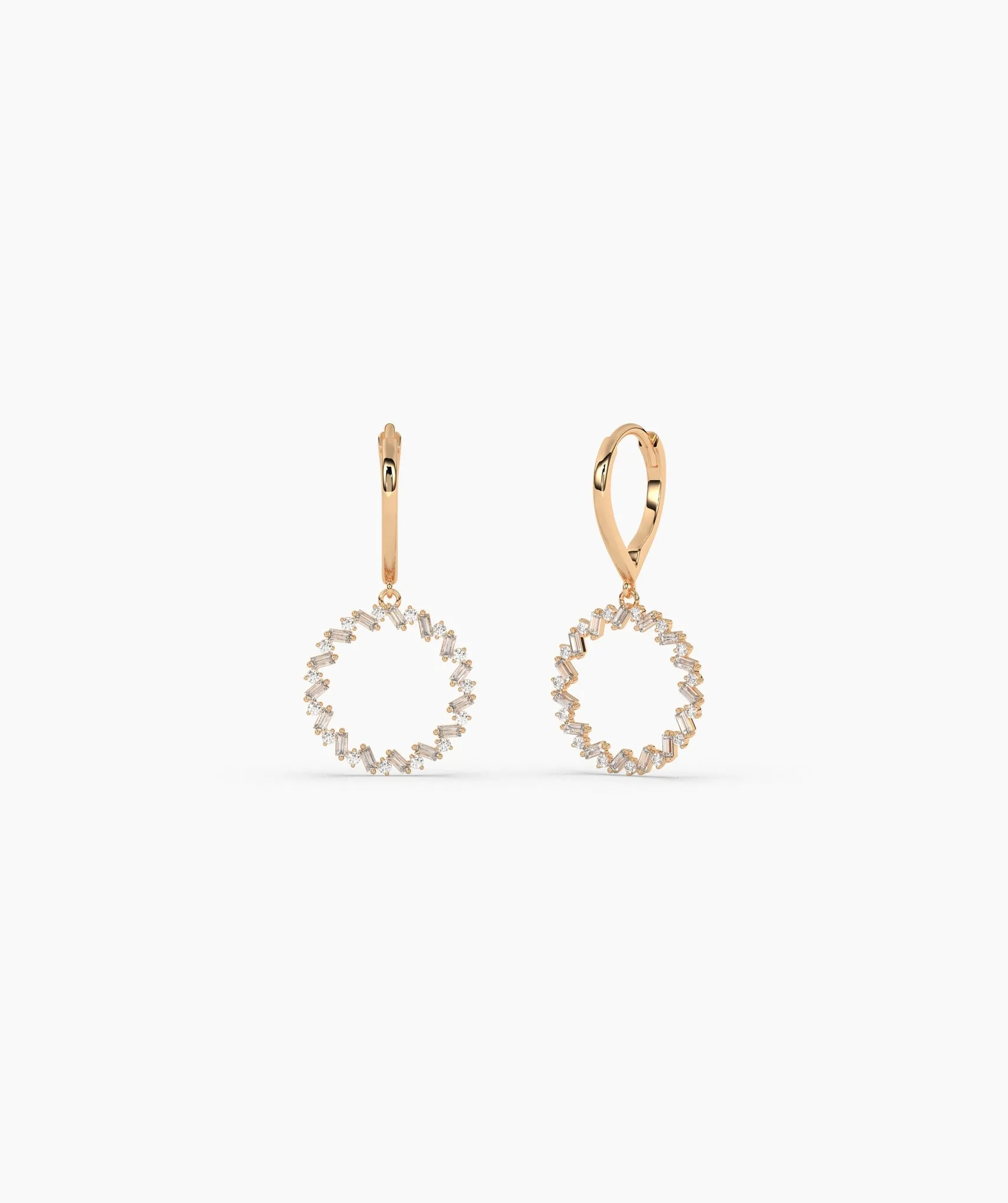 Dazzling Diamond Circlet Hoop Earrings