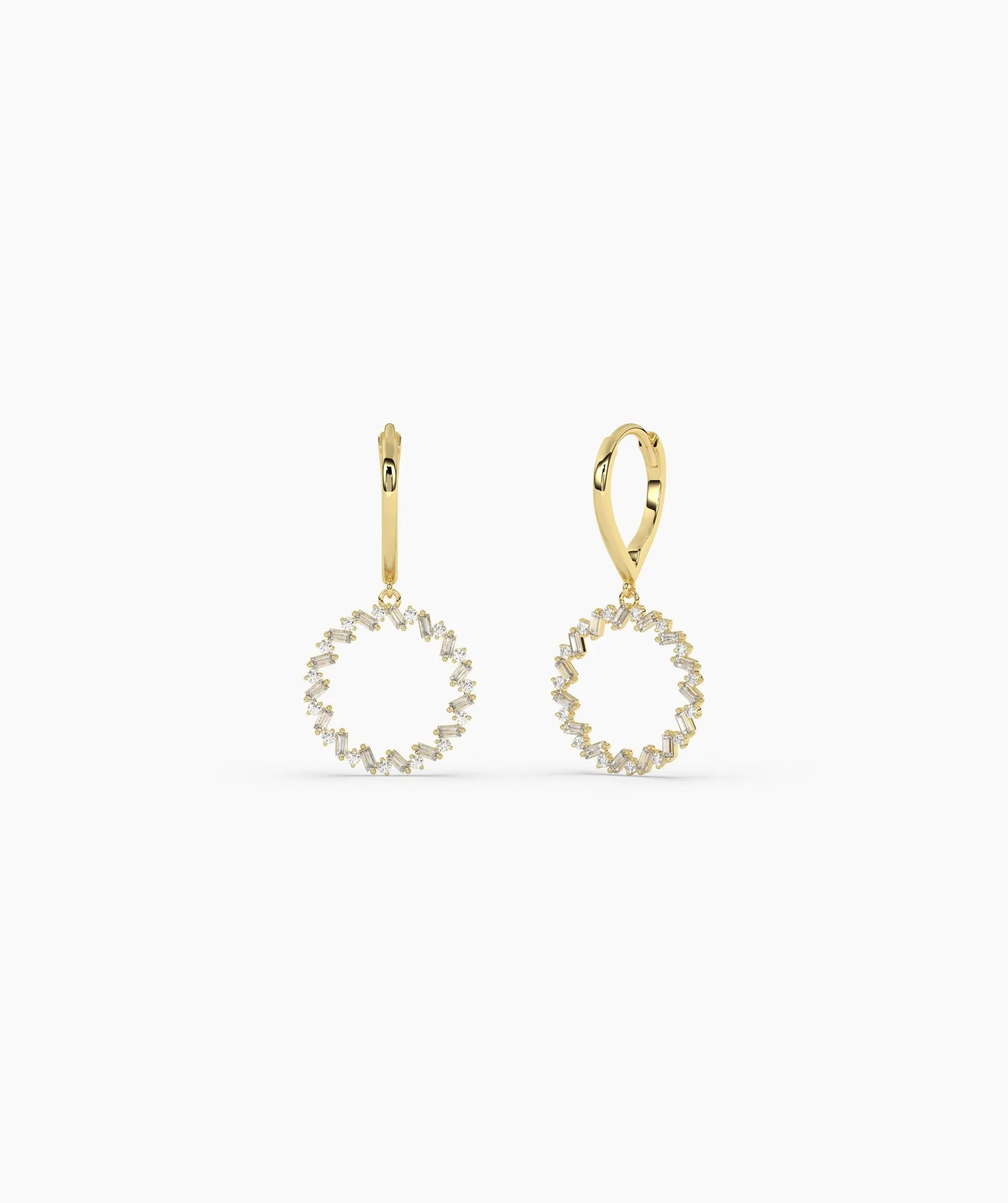 Dazzling Diamond Circlet Hoop Earrings