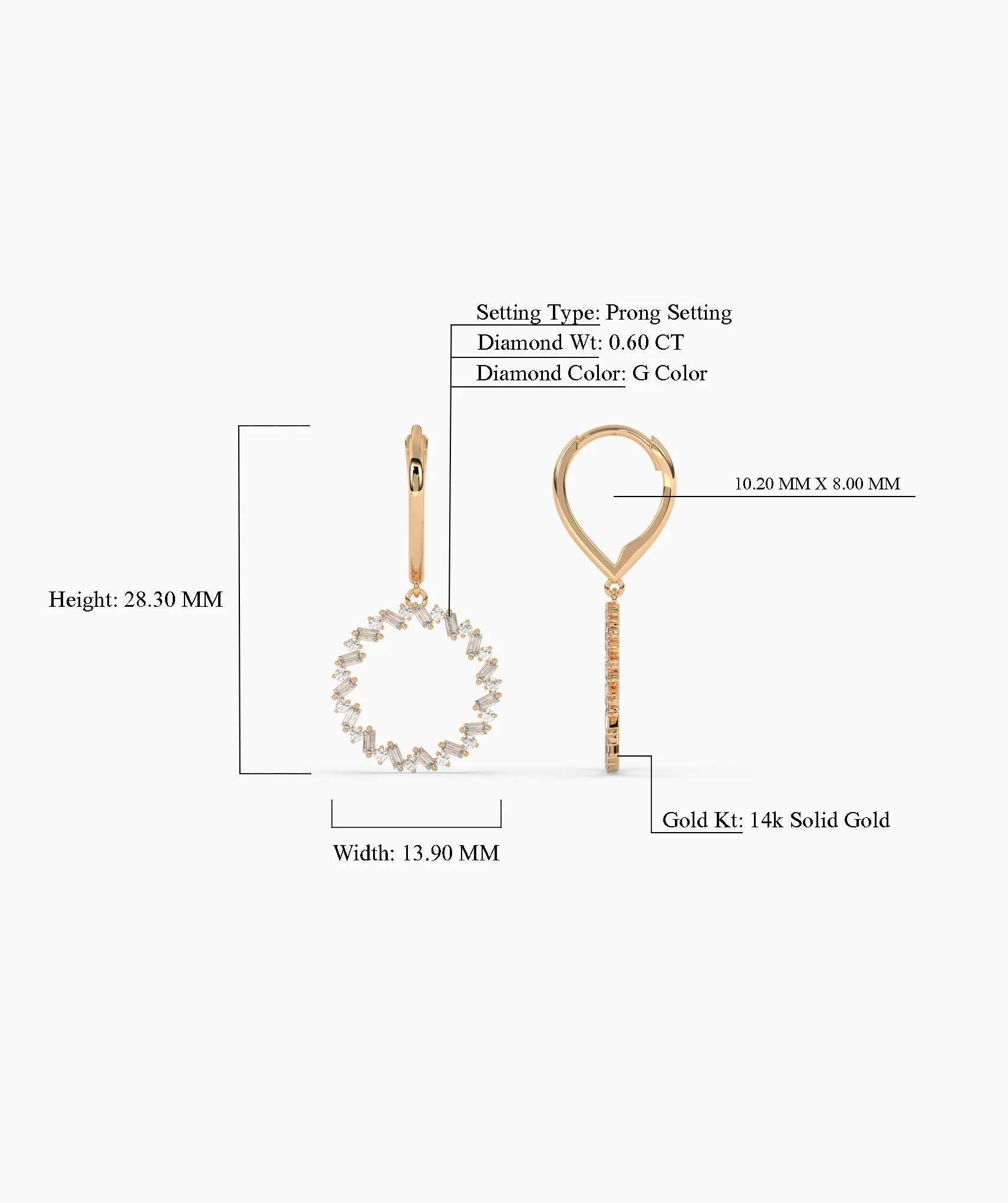 Dazzling Diamond Circlet Hoop Earrings