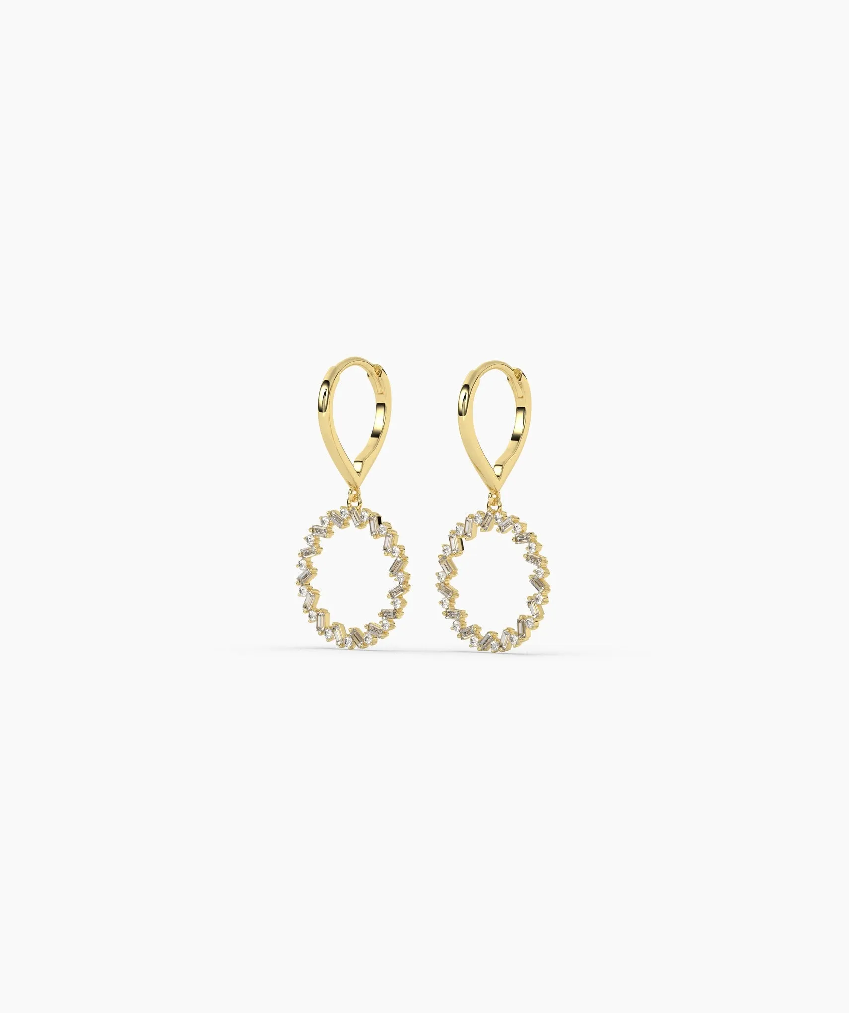 Dazzling Diamond Circlet Hoop Earrings