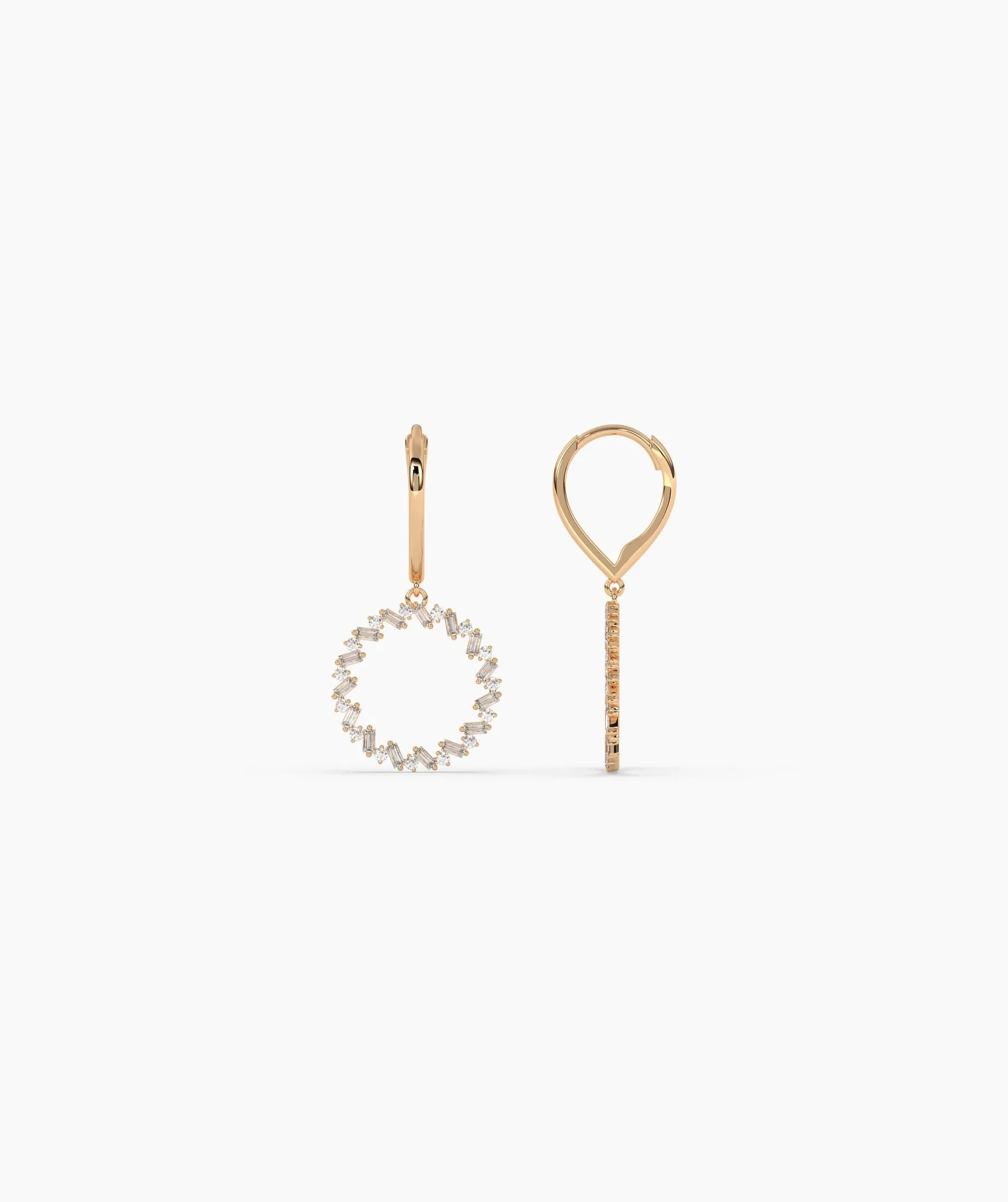 Dazzling Diamond Circlet Hoop Earrings
