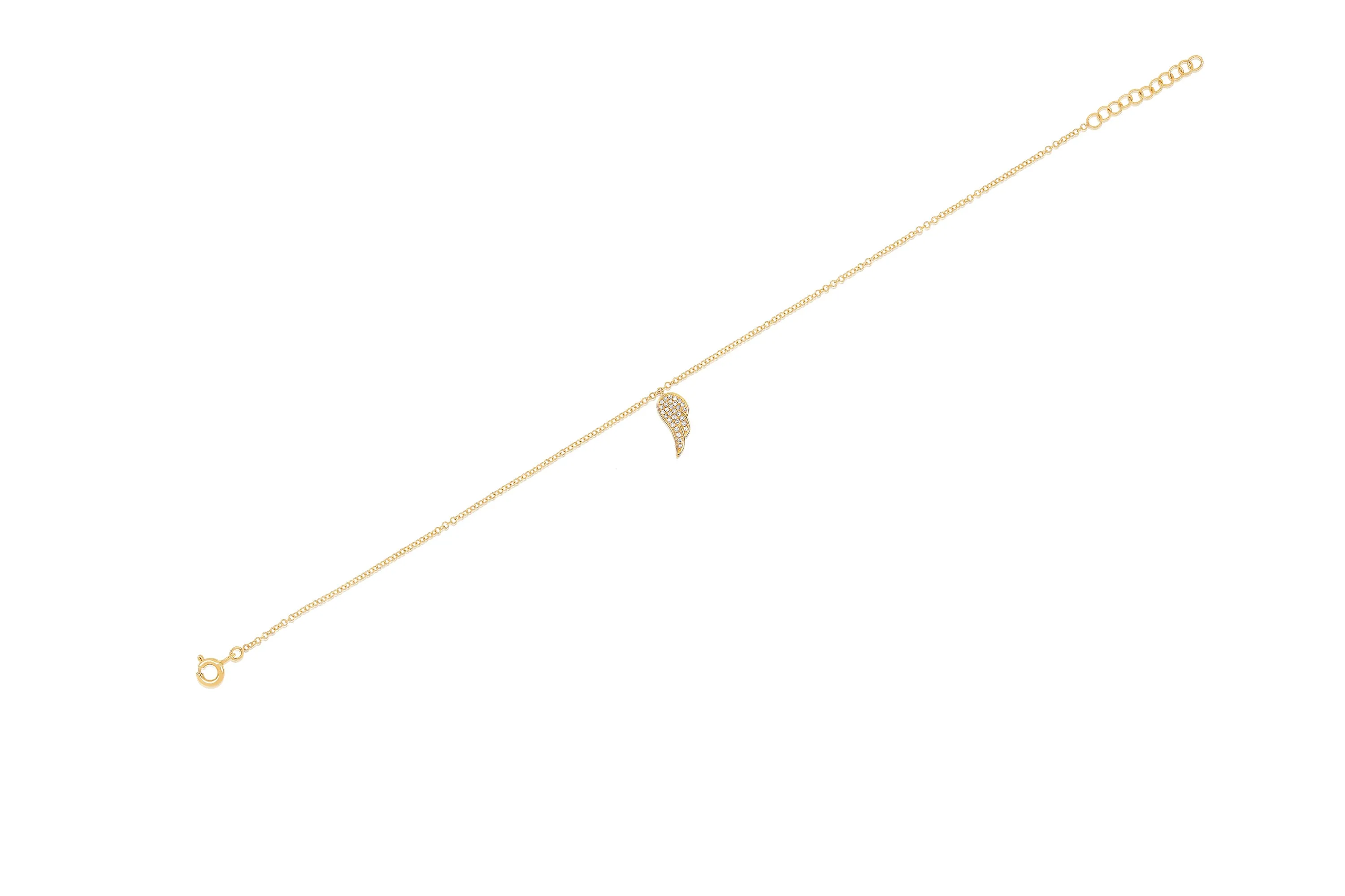 Diamond Angel Wing Anklet