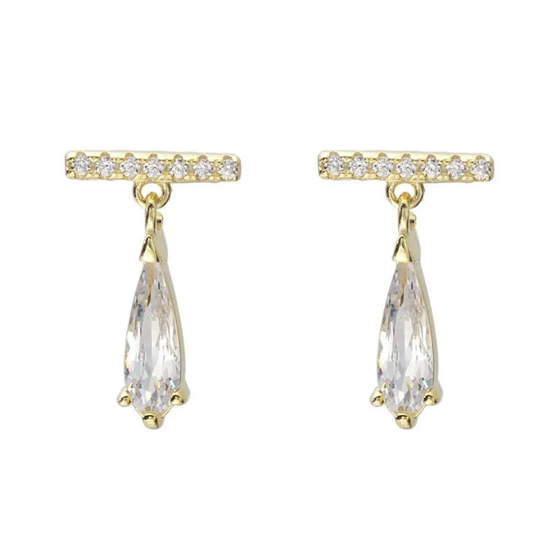 Diamond Bar Earrings
