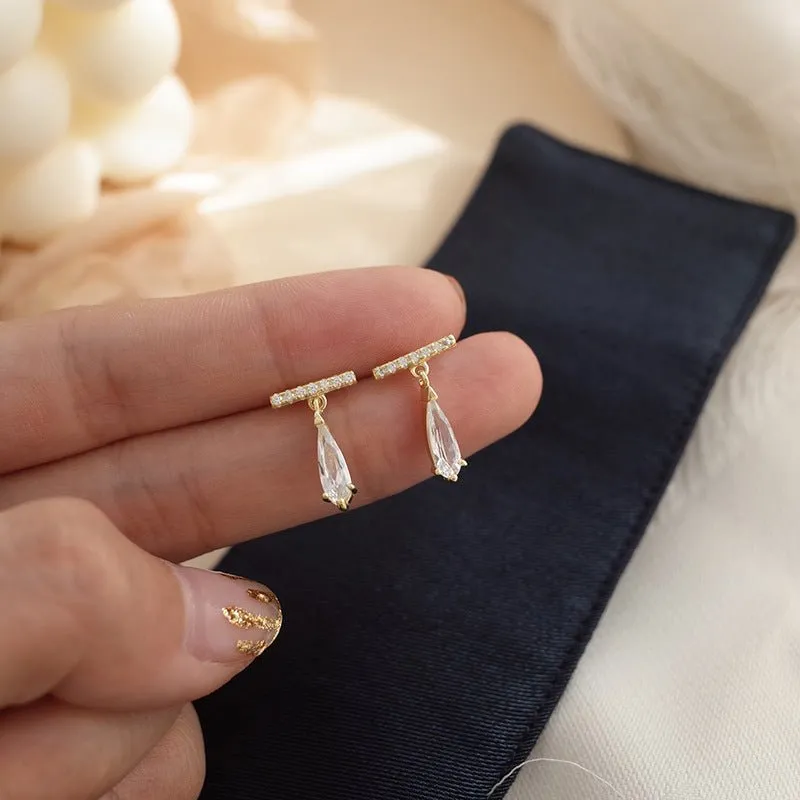 Diamond Bar Earrings