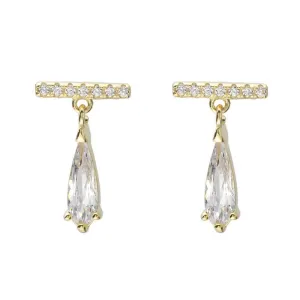Diamond Bar Earrings