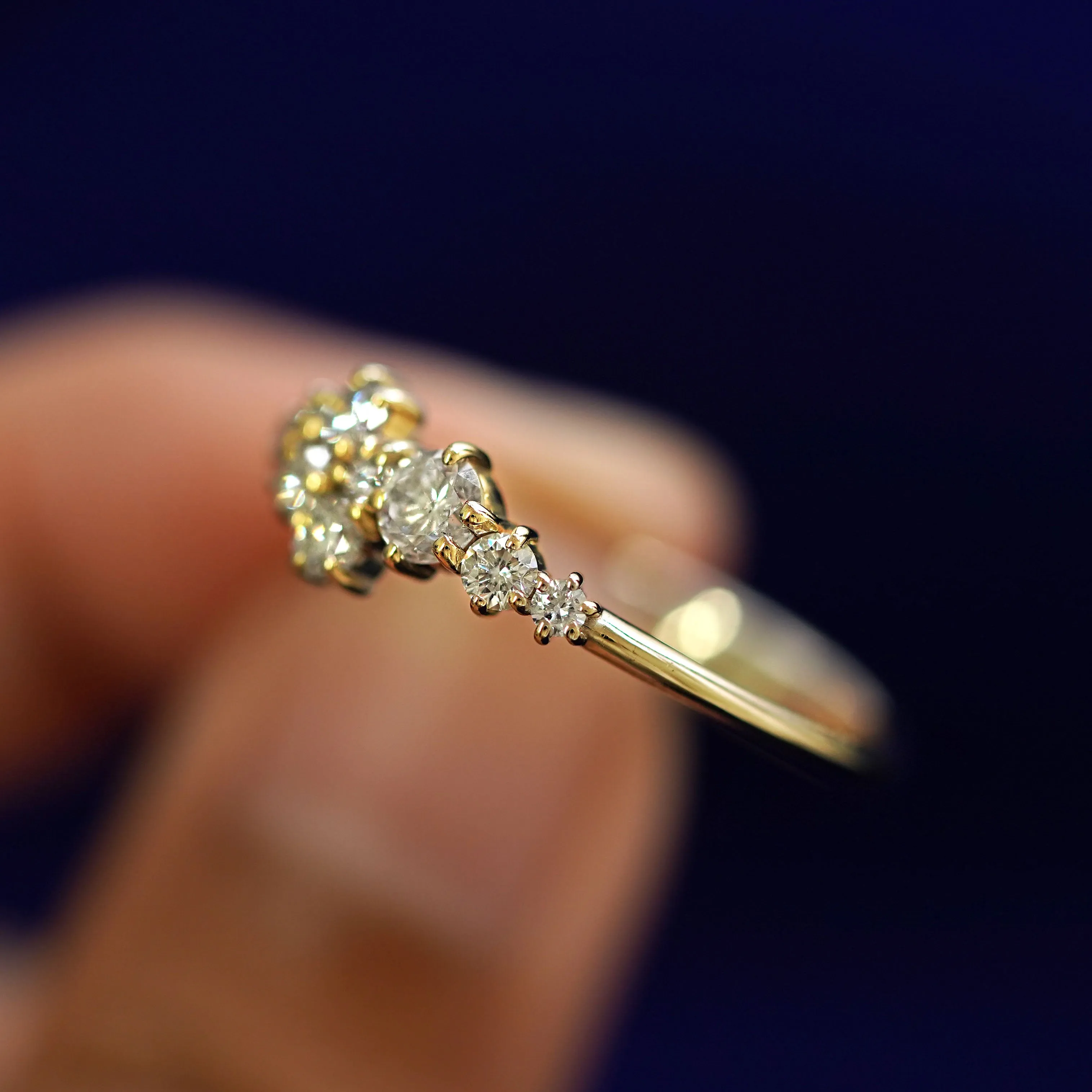 Diamond Cluster Ring
