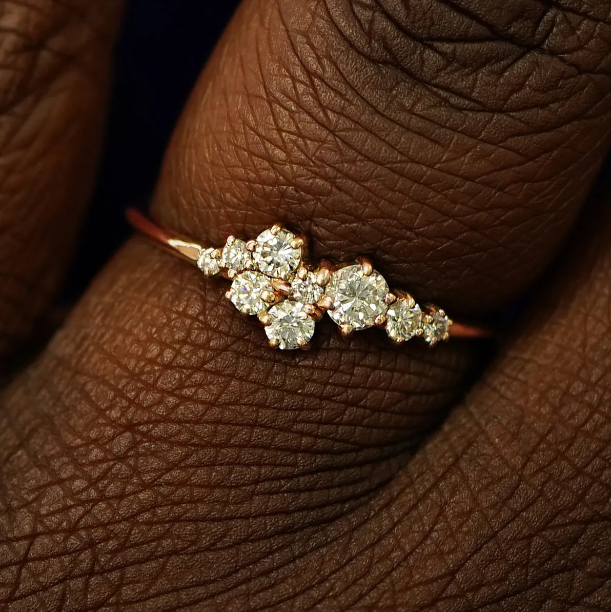 Diamond Cluster Ring