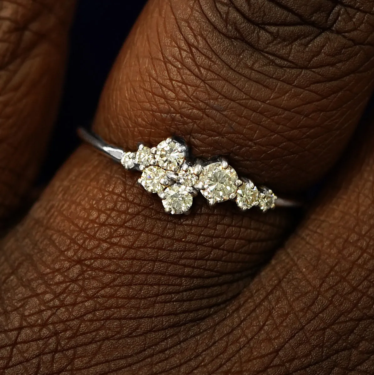 Diamond Cluster Ring