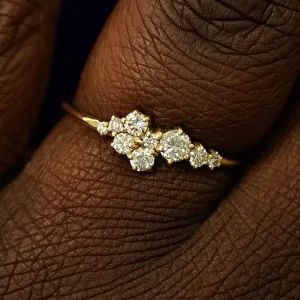 Diamond Cluster Ring
