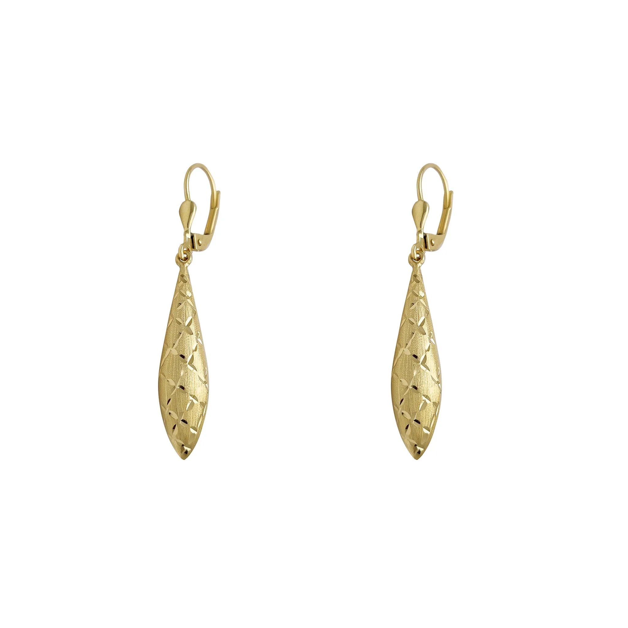 Diamond Cuts Drop Earrings (14K)