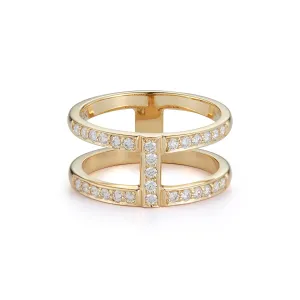 Diamond Double Bar Ring