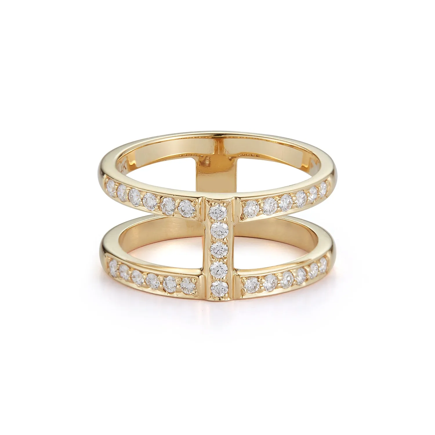 Diamond Double Bar Ring