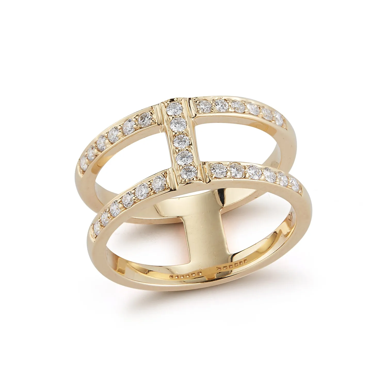 Diamond Double Bar Ring